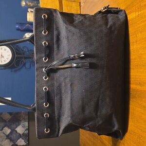 Dooney & Bourke Vintage Made In USA Signature Monogram Tassel Tote